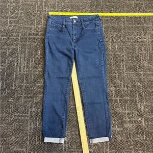 Nine West Skinny Ankle Jeans Womens 8 Dark Wash Blue Excellent High Rise Denim